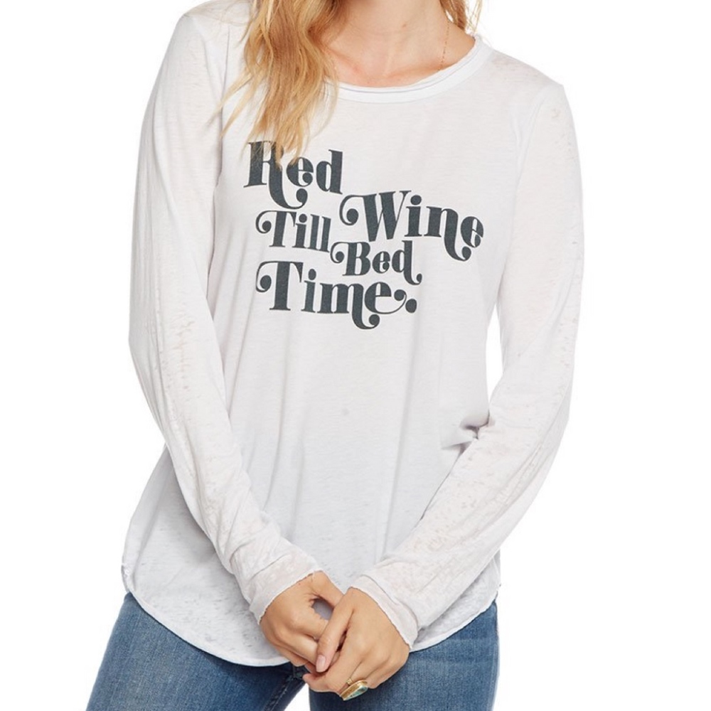 FINAL PRICE**RED WINE TILL BED TIME LONG SLEEVE